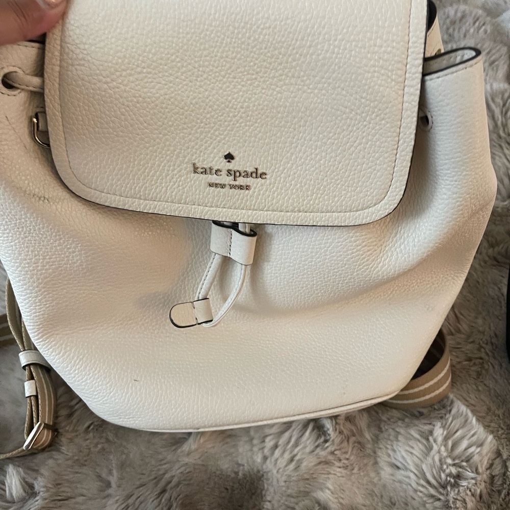 Kate Spade Cream Leather Backpack
